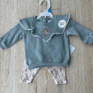 NEW 🆕 Disney Bambi Baby Outfit in Blue and Cream 0-3 months